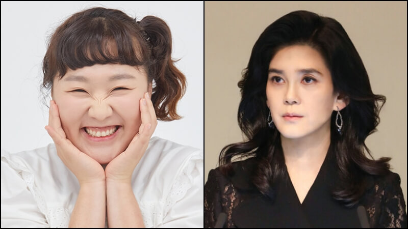친근한 외모로 사랑받는 이수지와 국내 최고 재벌 3세 이부진 이미지 비교