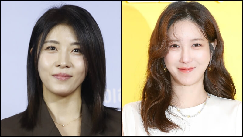 부정교합으로 턱이 부자연스럽고 길어보이는 하지원과 이지아 턱 비교