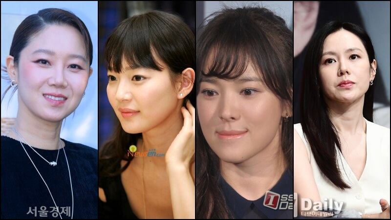 목주름이 있는 연예인 공효진 신민아 송혜교 손예진의 목주름