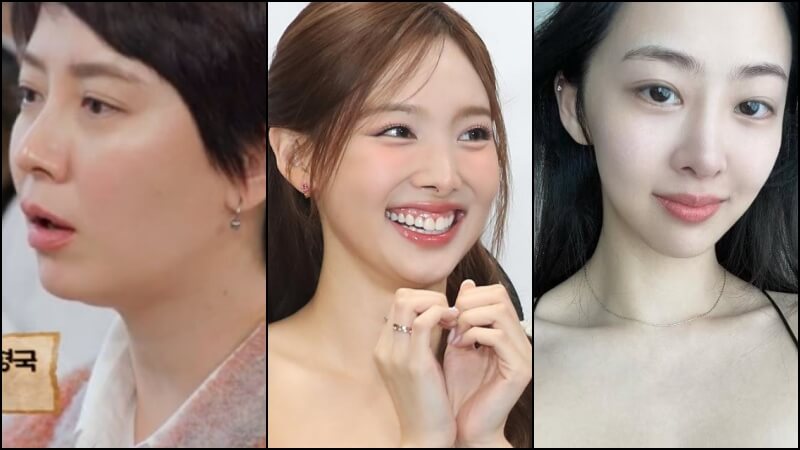 귀밑턱과 아래턱이 짧은 송지효 나연 다솜