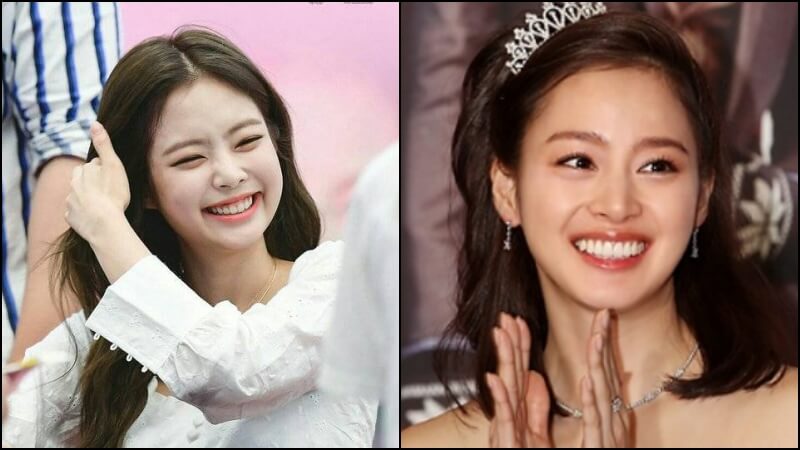 선천적 팔자주름 소유자 제니와 김태희